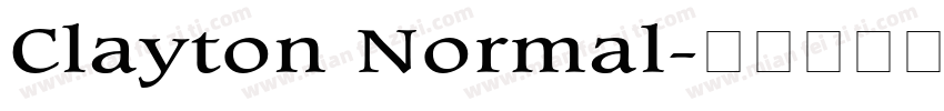 Clayton Normal字体转换